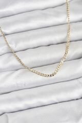 CM 14K Gold Renk Pirinç Zincir Model Kadın Kolye