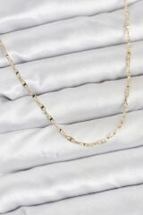 CM 14K Gold Renk Pirinç Gemi Zinciri Model Kadın Kolye