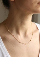 CM 14K Gold Renk Minik Top Zincirli Kadın Kolye