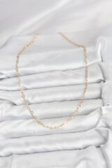 CM 14K Gold Renk Kalp Zincirli Kadın Kolye