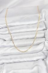 CM 14K Gold Renk Pirinç Lazer Model 60 cm Kadın Kolye