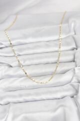 CM 14K Gold Renk Ezme Zincir Model 60 cm Kadın Kolye