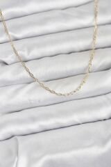 CM 14K Gold Renk Ataç Zincir Model 60 cm Kadın Kolye