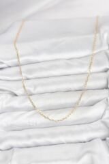 CM 14K Gold Renk Ataç Zincir Model 60 cm Kadın Kolye