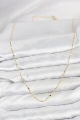 CM 14K Gold Renk Ezme Pul Model 60 cm Kadın Kolye