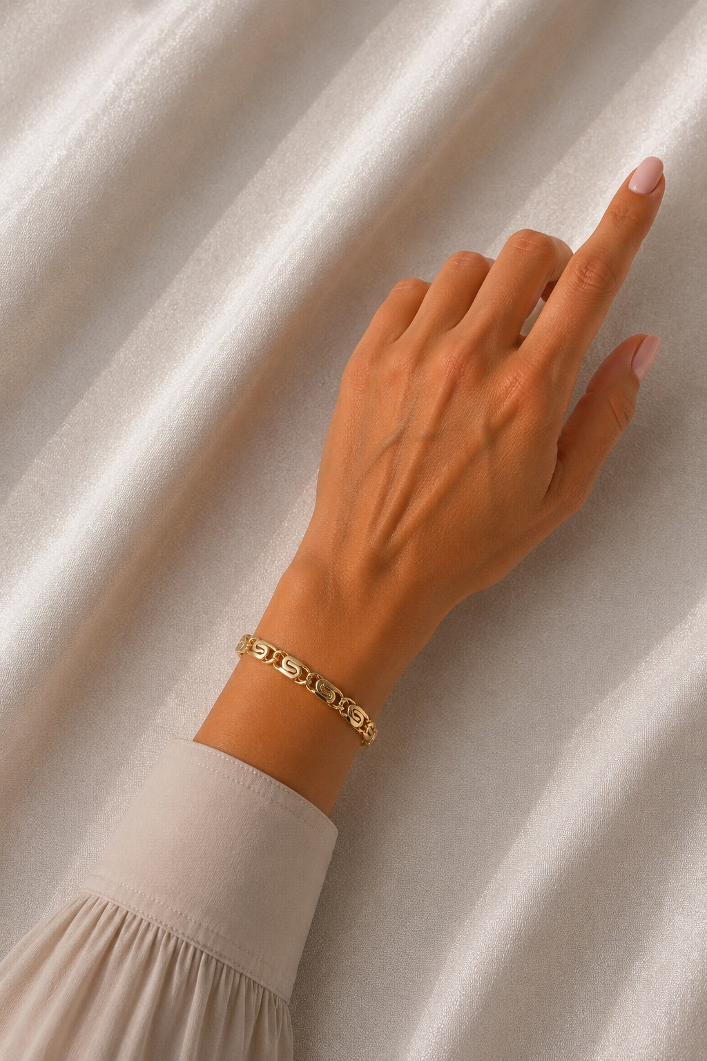 14K Gold Renk Kaplama Zincir Model CM Kadın Bileklik