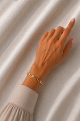 14K Gold Renk Kaplama Zincir Model CM Kadın Bileklik