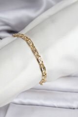 14K Gold Renk Kaplama Zincir Model CM Kadın Bileklik