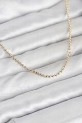 CM 14K Gold Renk Top Zincirli Model 60 cm Kadın Kolye