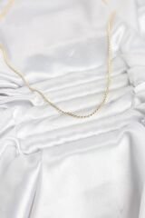 CM 14K Gold Renk Top Zincirli Model 60 cm Kadın Kolye