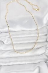 CM 14K Gold Renk Zincirli 60 cm Kadın Kolye