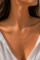 CM 14K Gold Renk 60 cm Zincirli Kadın Kolye