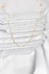 CM 14K Gold Renk Yassı Zincir Model 60 cm Kadın Kolye