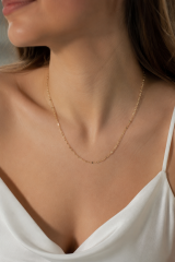 CM 14K Gold Renk Gemici Zincir Model 60 cm Kadın Kolye