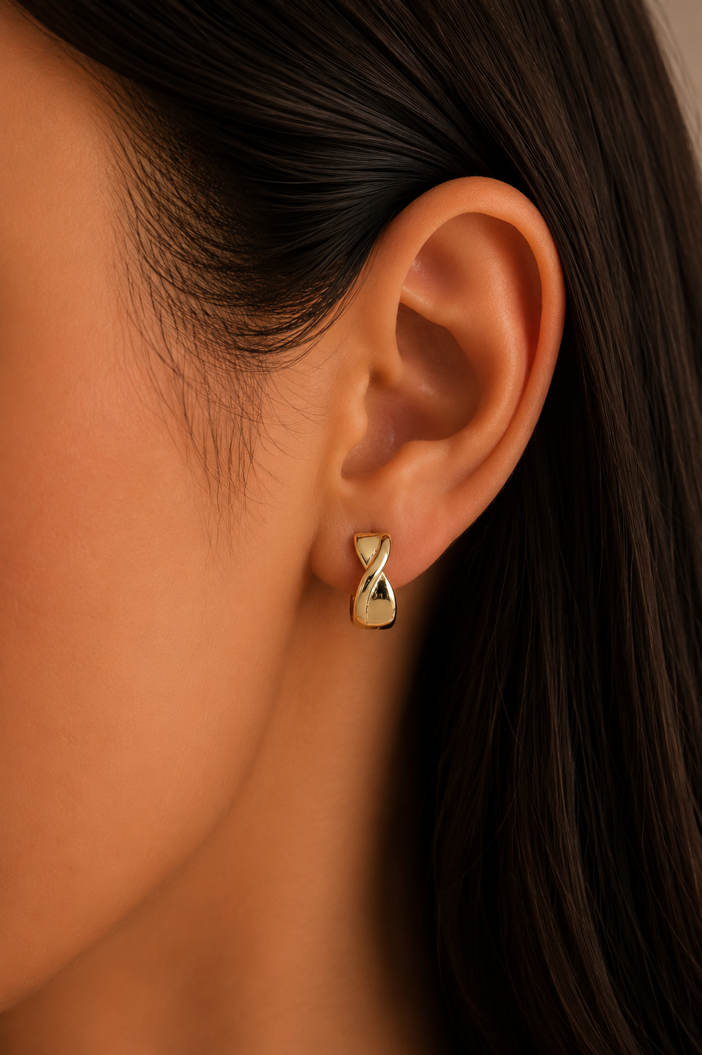 14K Gold Renk Kaplama CM Kadın Küpe