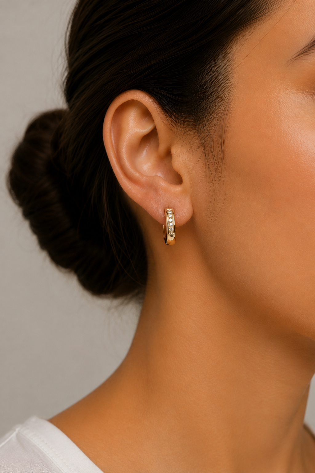 14K Gold Renk Kaplama CM Kadın Küpe