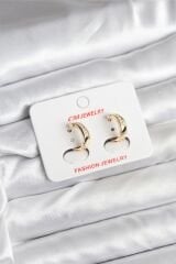 14K Gold Renk Kaplama CM Kadın Küpe