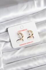 14K Gold Renk Kaplama CM Kadın Küpe