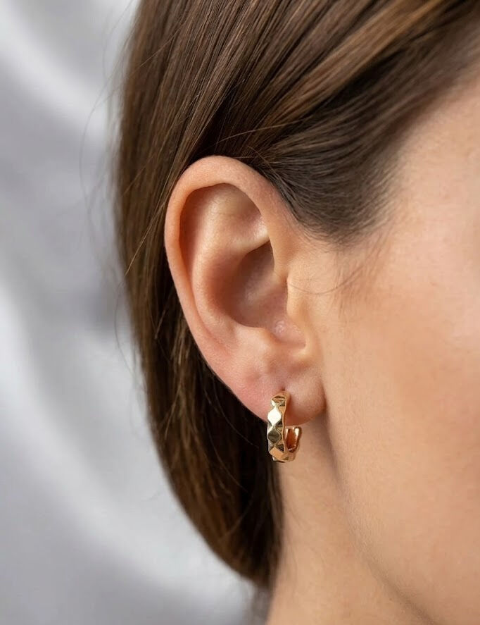 14K Gold Renk Kaplama CM Kadın Küpe