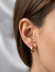 14K Gold Renk Kaplama CM Kadın Küpe