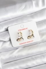 14K Gold Renk Kaplama CM Kadın Küpe