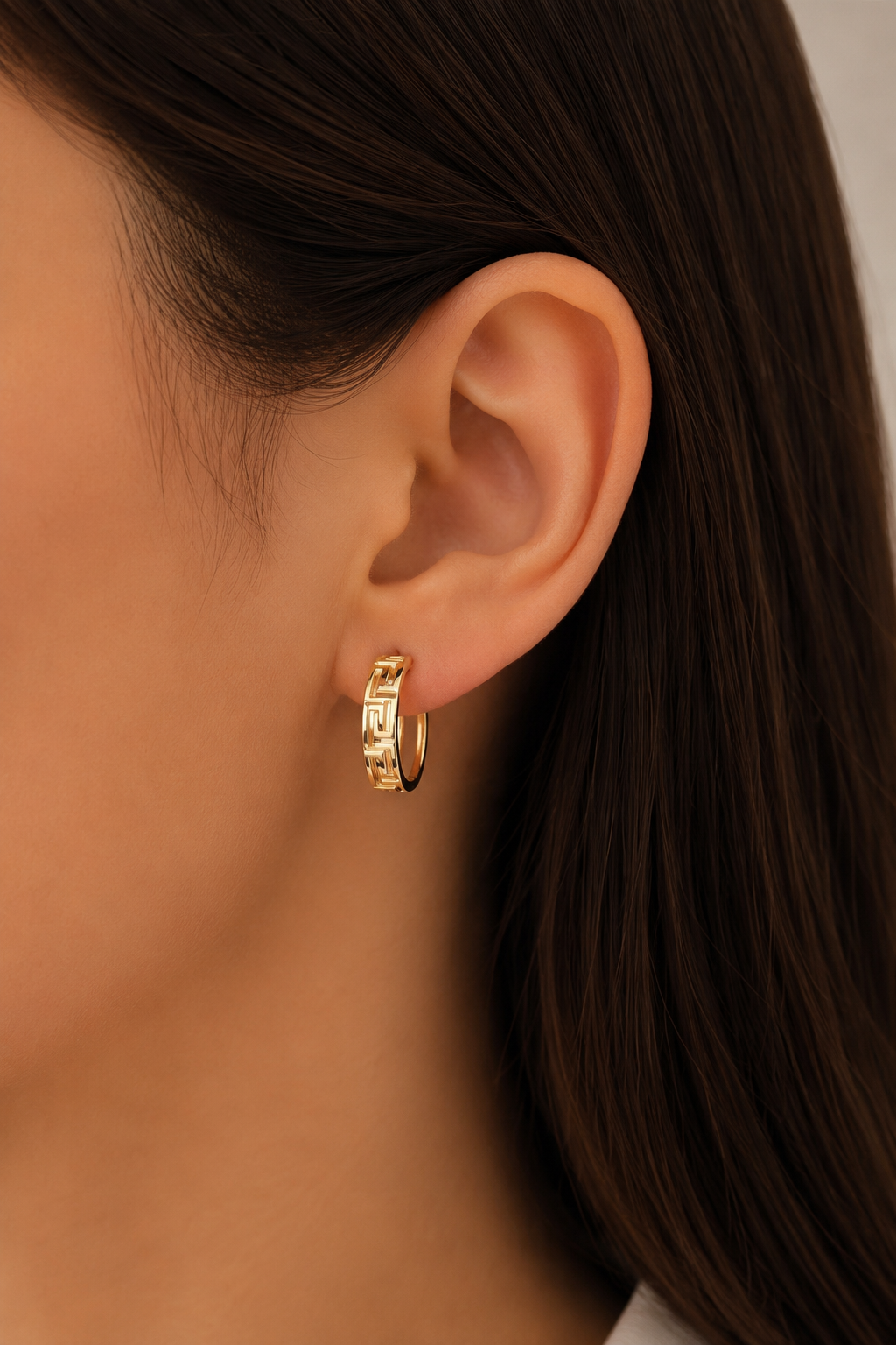 14K Gold Renk Kaplama CM Kadın Küpe