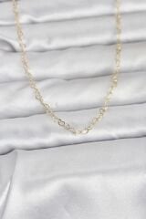 CM 14K Gold Renk Kalp Zincirli 60 cm Kadın Kolye