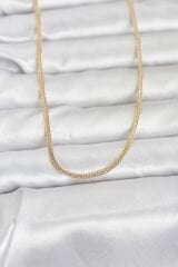CM 14K Gold Renk Dolgun Zincir Model 60 cm Kadın Kolye