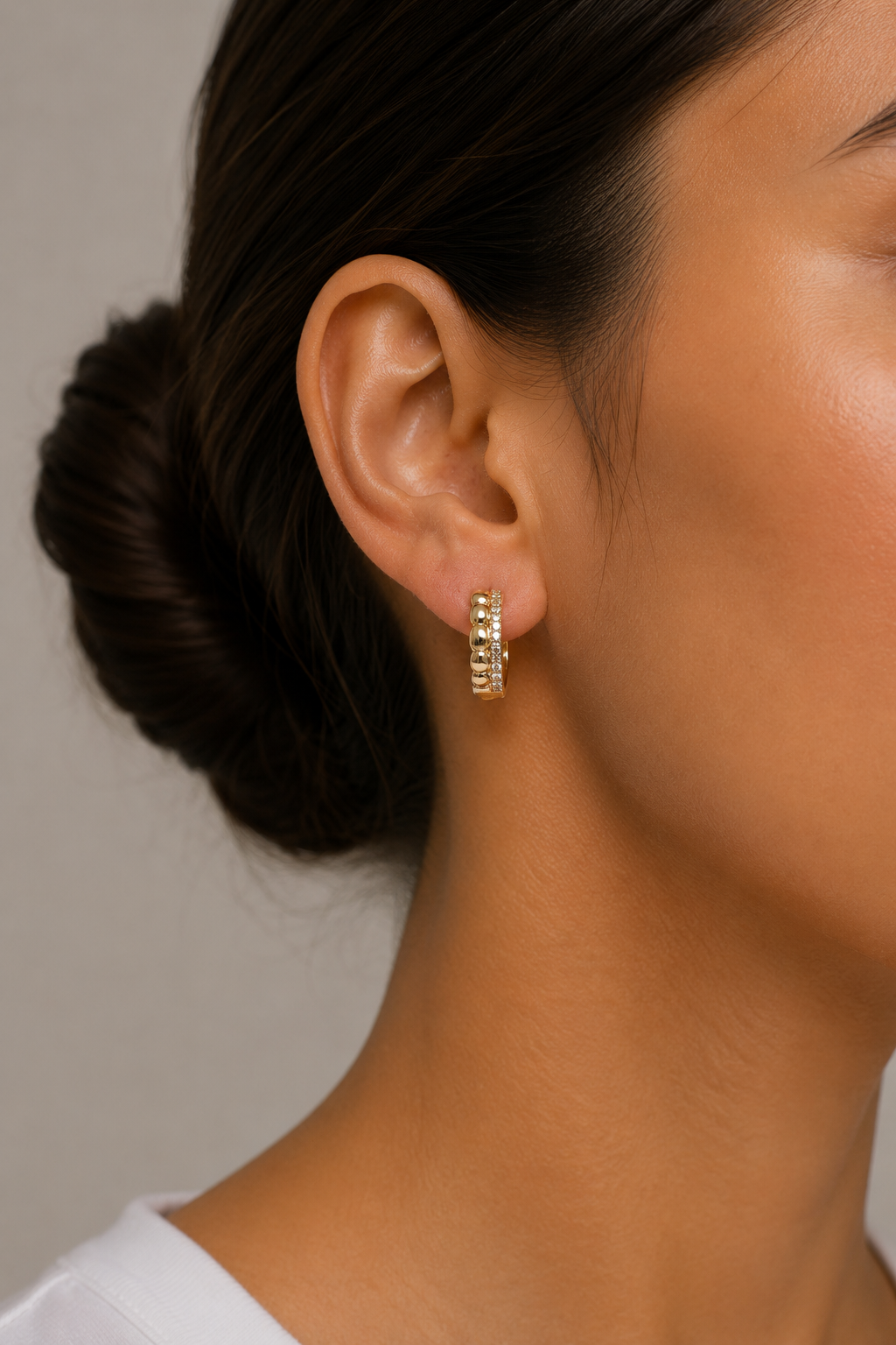 14K Gold Renk Kaplama CM Kadın Küpe