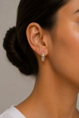14K Gold Renk Kaplama CM Kadın Küpe