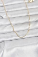 CM 14K Gold Renk Burgu Model 60 cm Kadın Kolye