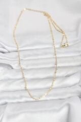 CM 14K Gold Renk Burgu Model 60 cm Kadın Kolye