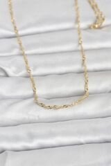 CM 14K Gold Renk Burgu Zincirli 60 cm Kadın Kolye