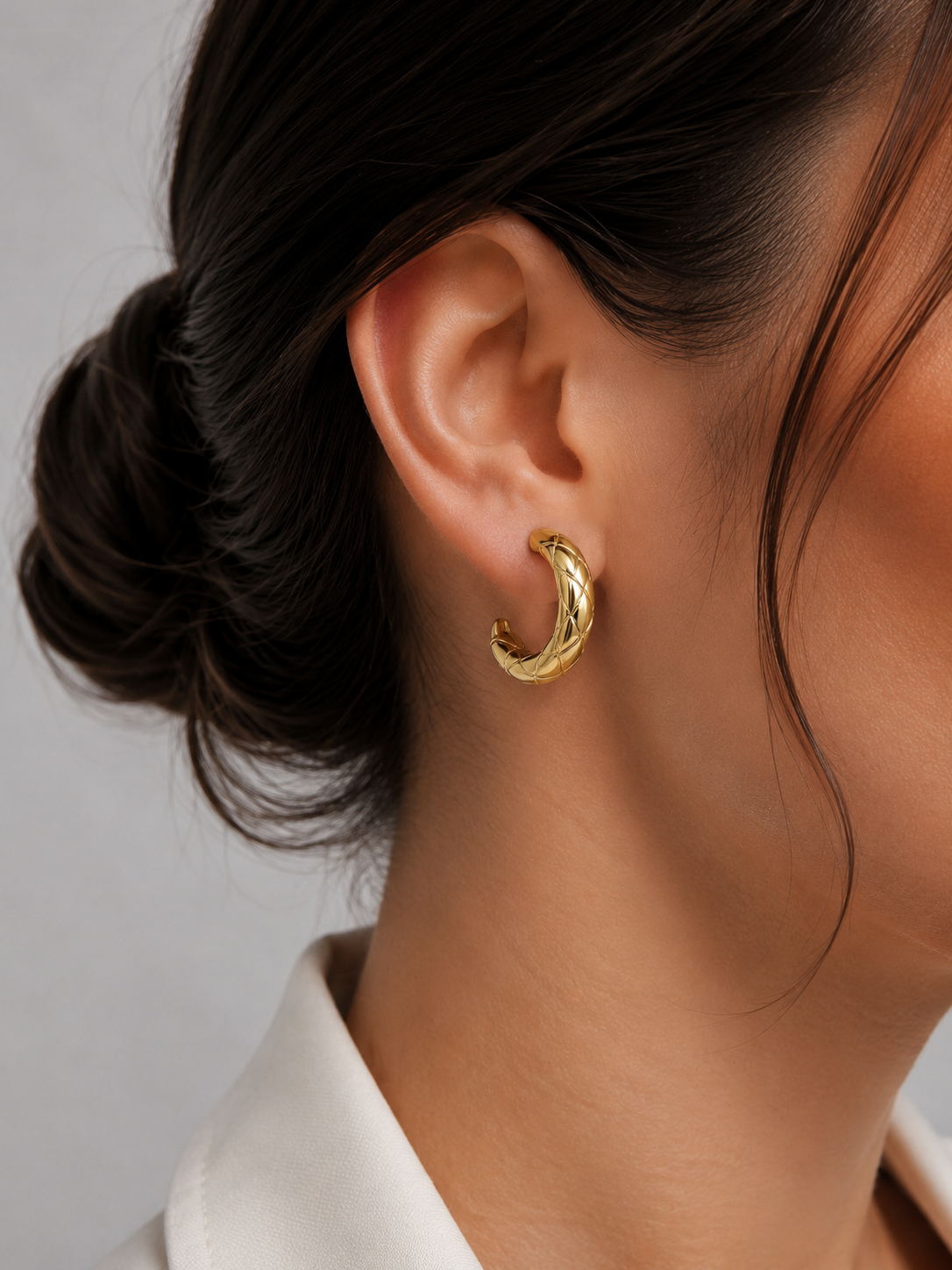 14K Gold Renk Kaplama CM Kadın Küpe