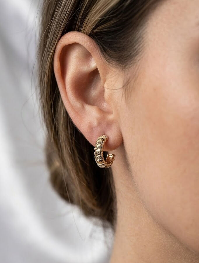 14K Gold Renk Kaplama CM Kadın Küpe