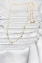 CM 14K Gold Renk Top Zincir 60 cm Kadın Kolye
