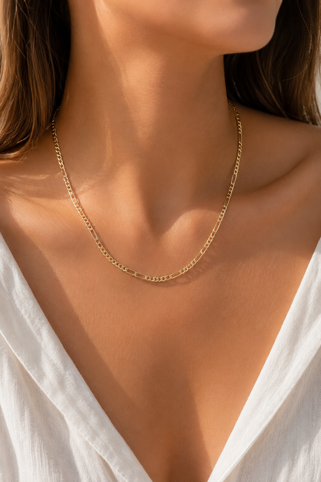 CM 14K Gold Renk Kuşgözü Zincir Model 60 cm Kadın Kolye