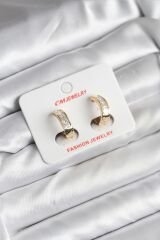 14K Gold Renk Kaplama CM Kadın Küpe