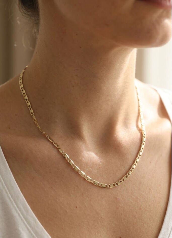 CM 14K Gold Renk Gemici Zincir Model 60 cm Kadın Kolye