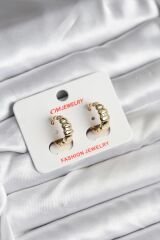 14K Gold Renk Kaplama CM Kadın Küpe