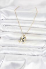 316L Çelik Zincir Gold Renk Dolphin Model Kadın Kolye