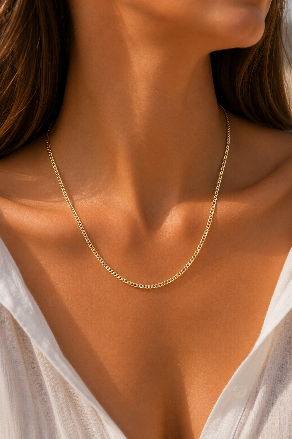 CM 14K Gold Renk 60 cm Zincir Kadın Kolye