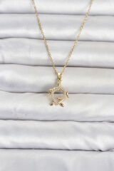 316L Çelik Zincir Gold Renk Caretta Caretta Model Kadın Kolye