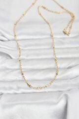 CM 14K Gold Renk Bar Zincir Model 60 cm Kadın Kolye