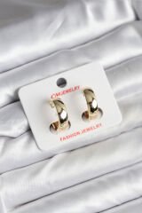 14K Gold Renk Kaplama Halka CM Kadın Küpe