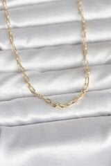 CM 14K Gold Renk Ataç Zincir Model 60 cm Kadın Kolye