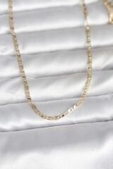 CM 14K Gold Renk Yassı Zincir Model 60 cm Kadın Kolye