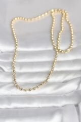 CM 14K Gold Renk Top Zincirli Model 60 cm Kadın Kolye