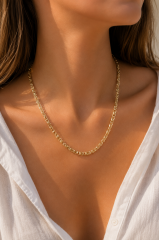 14K Gold Renk Kaplama Zincir Model CM Kadın Kolye