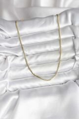 14K Gold Renk Kaplama Ezme Zincir Model CM Kadın Kolye